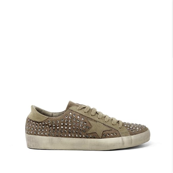 Star Studded Taupe Sneakers - Picture 2 of 3